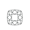برش کوسن یا مستطیل (Cushion cut)