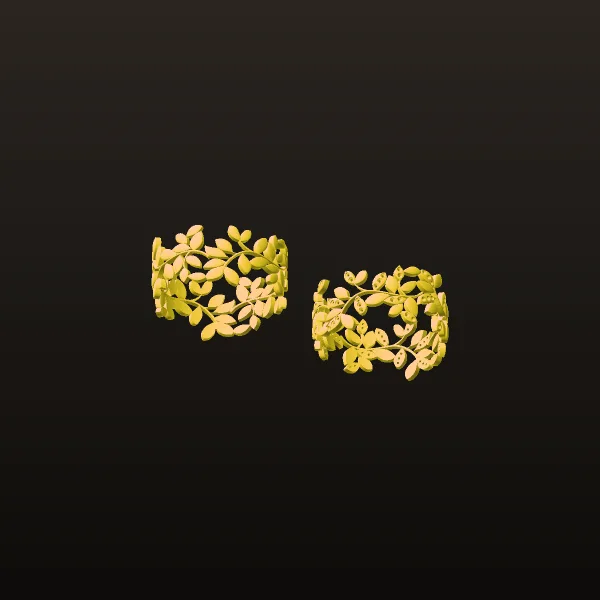 Leaf Women's Ring Code 01 02 3D Model