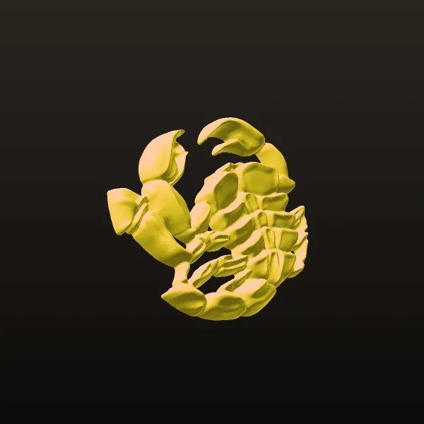 Symbol Birth Month Aban Magrit 3D Model
