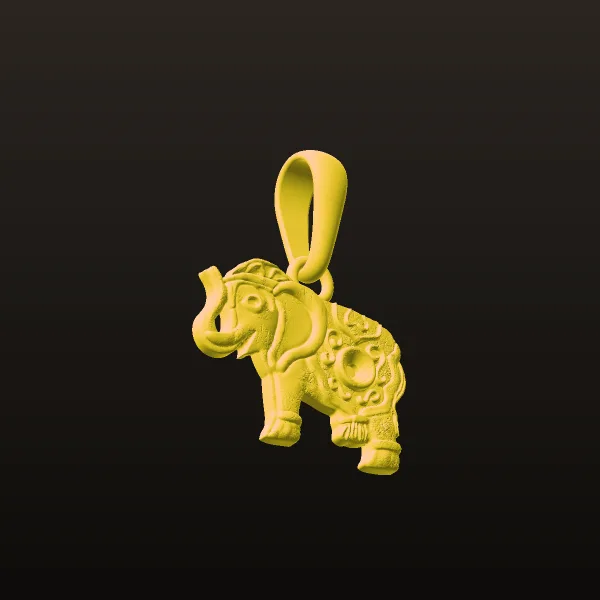 Elephant Pendant 3D Model