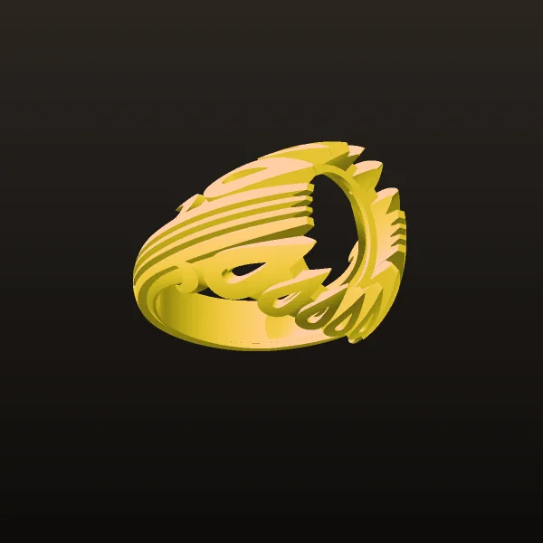 Men's Ashk Ring 04 3D Model