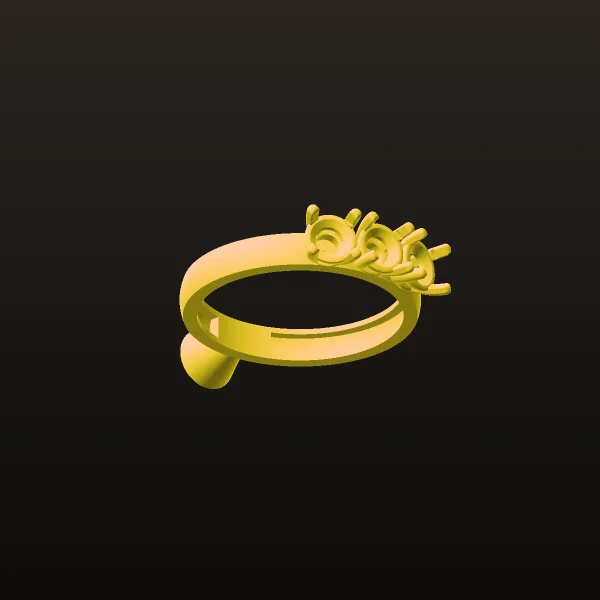 Ring Solitaire Ring Code 001 3D Model