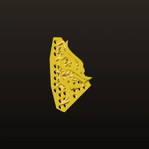 Gold Name Hamd Medallion 3D