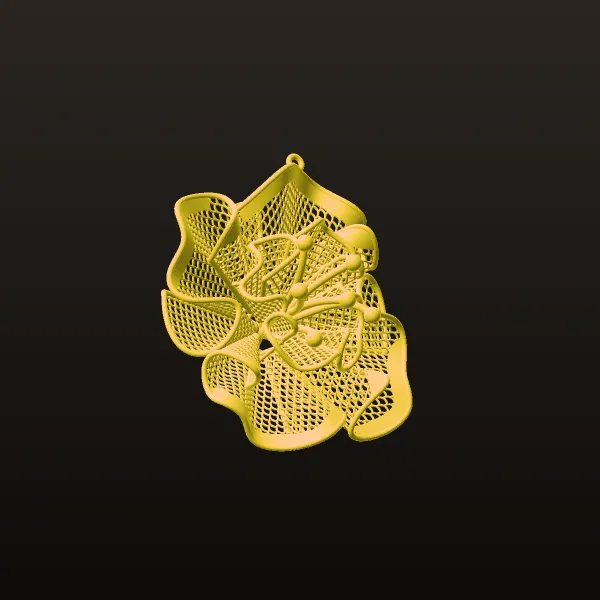Flower Fyvzhn Pendant 2 3D Model