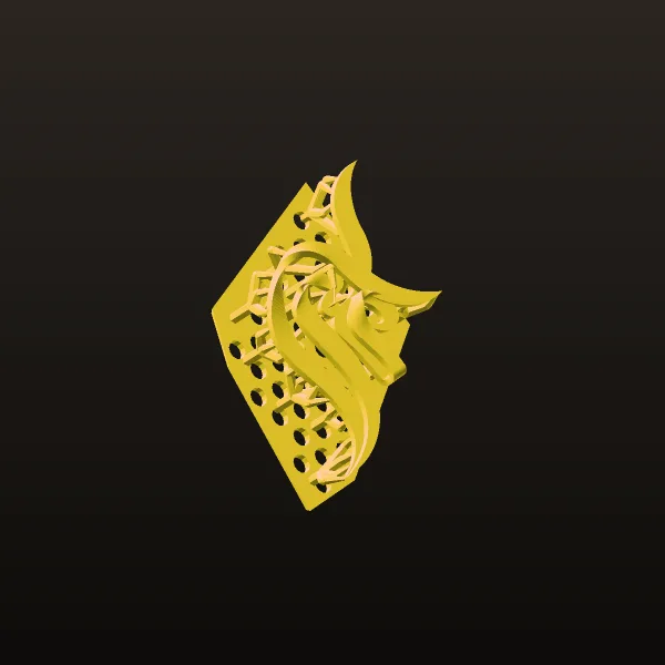 Gold Name Ali Medallion 3D