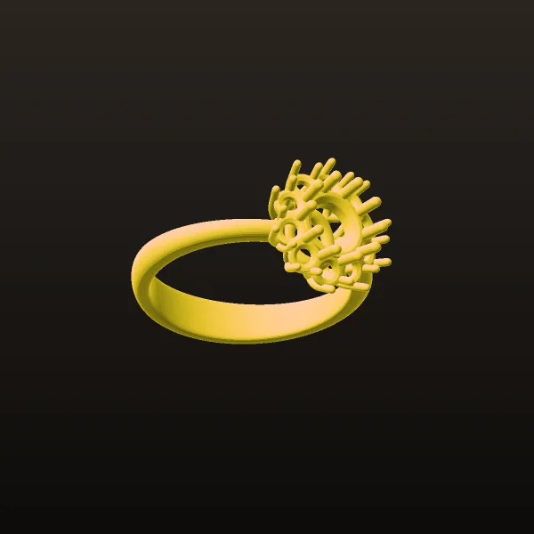 Sapphire Diamond Payeh Khosheh Ai Ring Jewelry