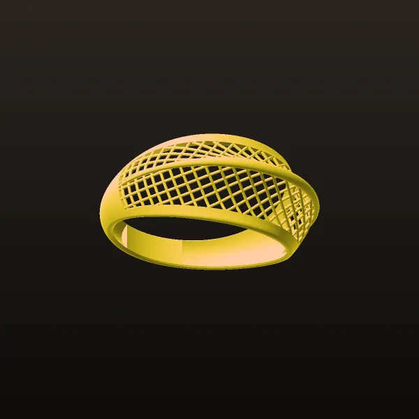 Fyvzhn Wedding Band Code 01 Fusion Ring 3D Model