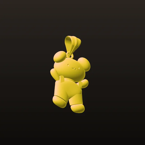 Bear Pendant Code 06 3D Model