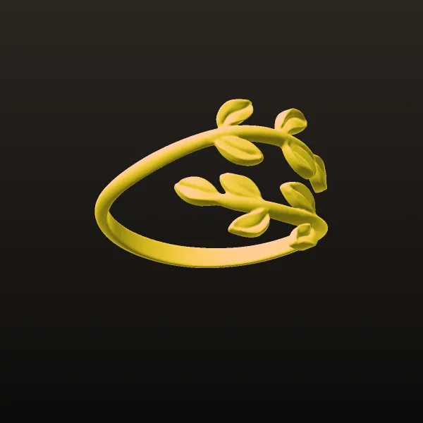 Leaf Ring R-06 3D Model