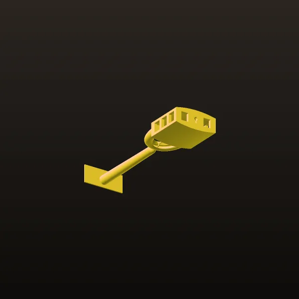 Tiffany Key Badon Pendant Clasp 07 3D Model