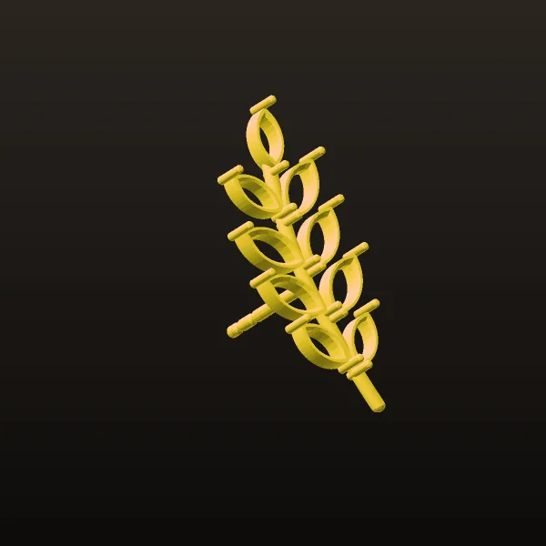 Leaf Earrings 3D Model