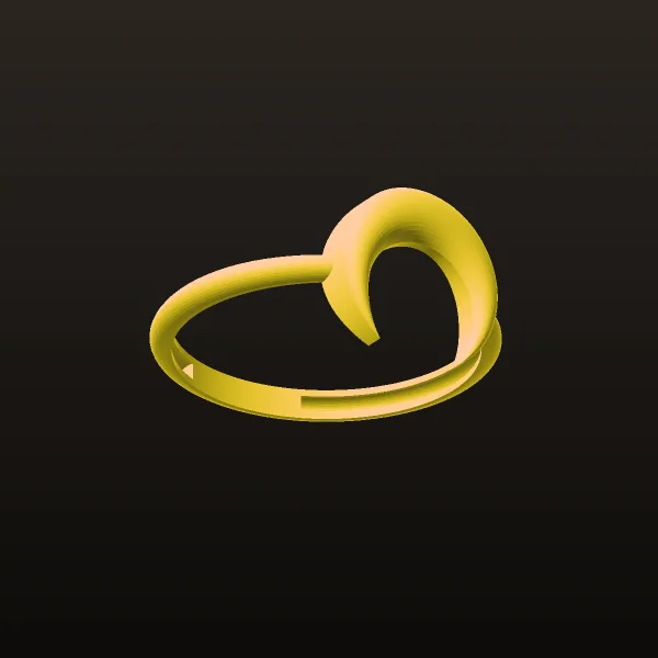 Minimal Moon Ring 3D Model