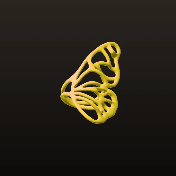 Butterfly Ai Ring 3D Model