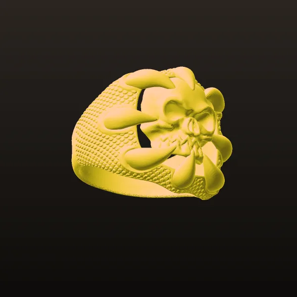 Skull Ring Five 3D Model