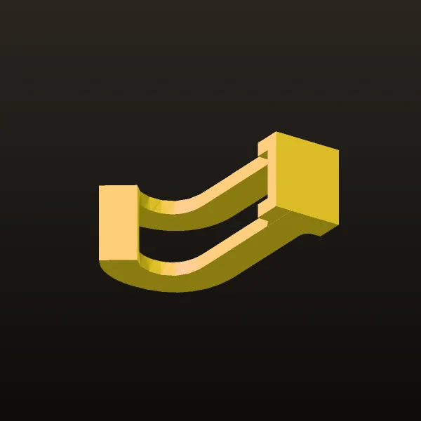 Gold Letters English Ta Pendant F J 3D Model