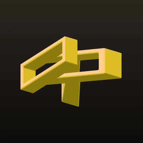 Gold Letters English Ta Pendant K O 3D Model