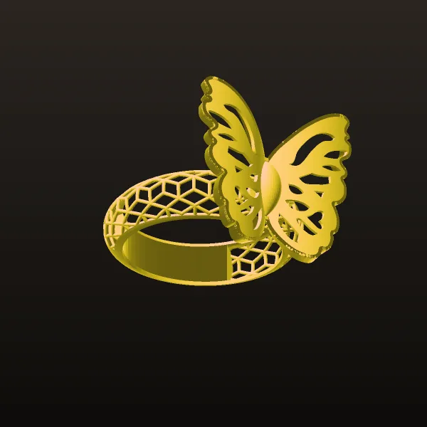 Butterfly Ring 3D Model