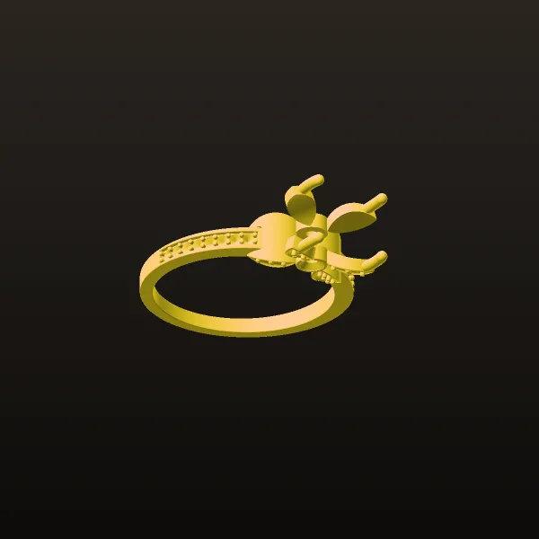 Ring Solitaire Ring Code 10 3D Model
