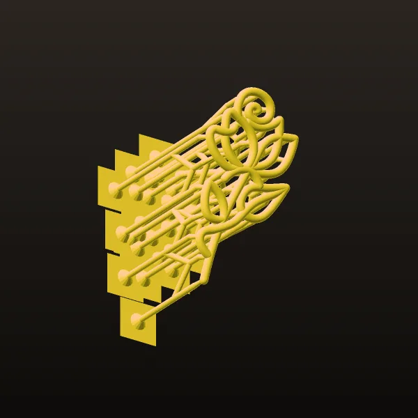 Flower Raz Half Set 3D Model