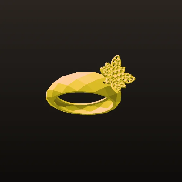 Women's Fast Ring Code 01 3D Model