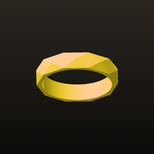 Fast Wedding Band Set 3D Model
