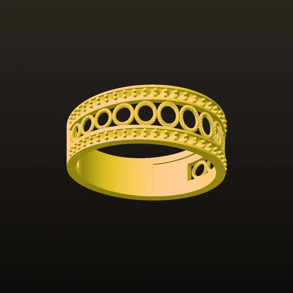 Women's Wedding Band Code 08 3D Model
