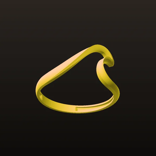 Minimal Wave Ab Ring Code 08 3D Model