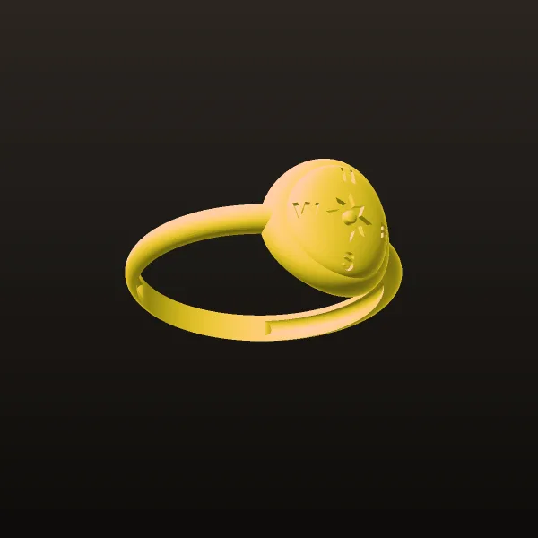 Minimal Ghatb Nama Ring Code 10 3D Model