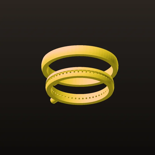 Men's Women's Mador Set Wedding Band Code 01
