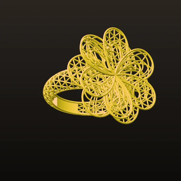 Flower Fyvzhn Ring Code 2 3D Model