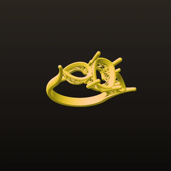 Ashk Kashn Ring 3D Model