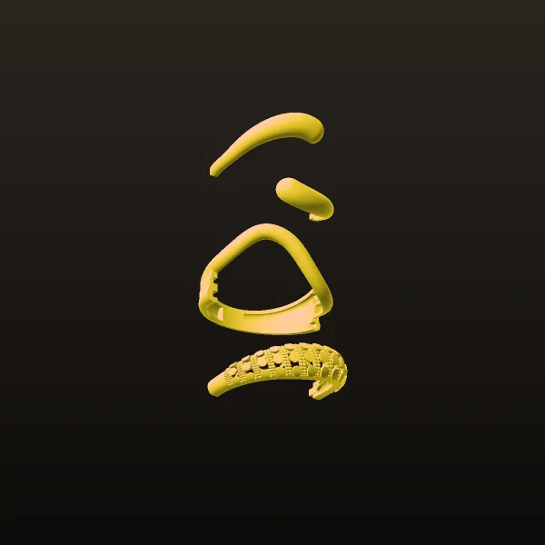 انگشتر چند تکه تراش خور کد 03