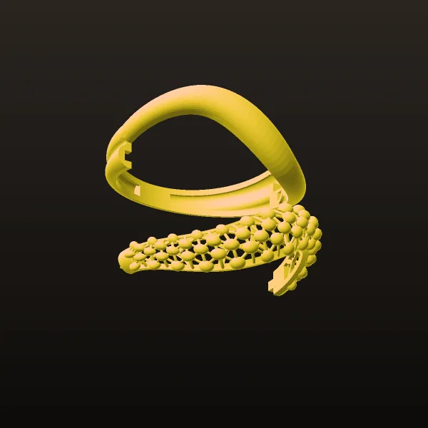 Cut Chand Takeh Khor Ring Code 18 3D Model