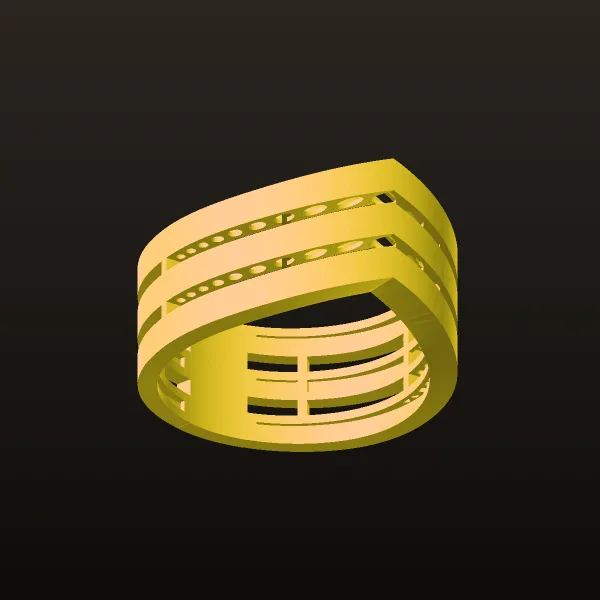 Post Khor Ring Code 01 3D Model