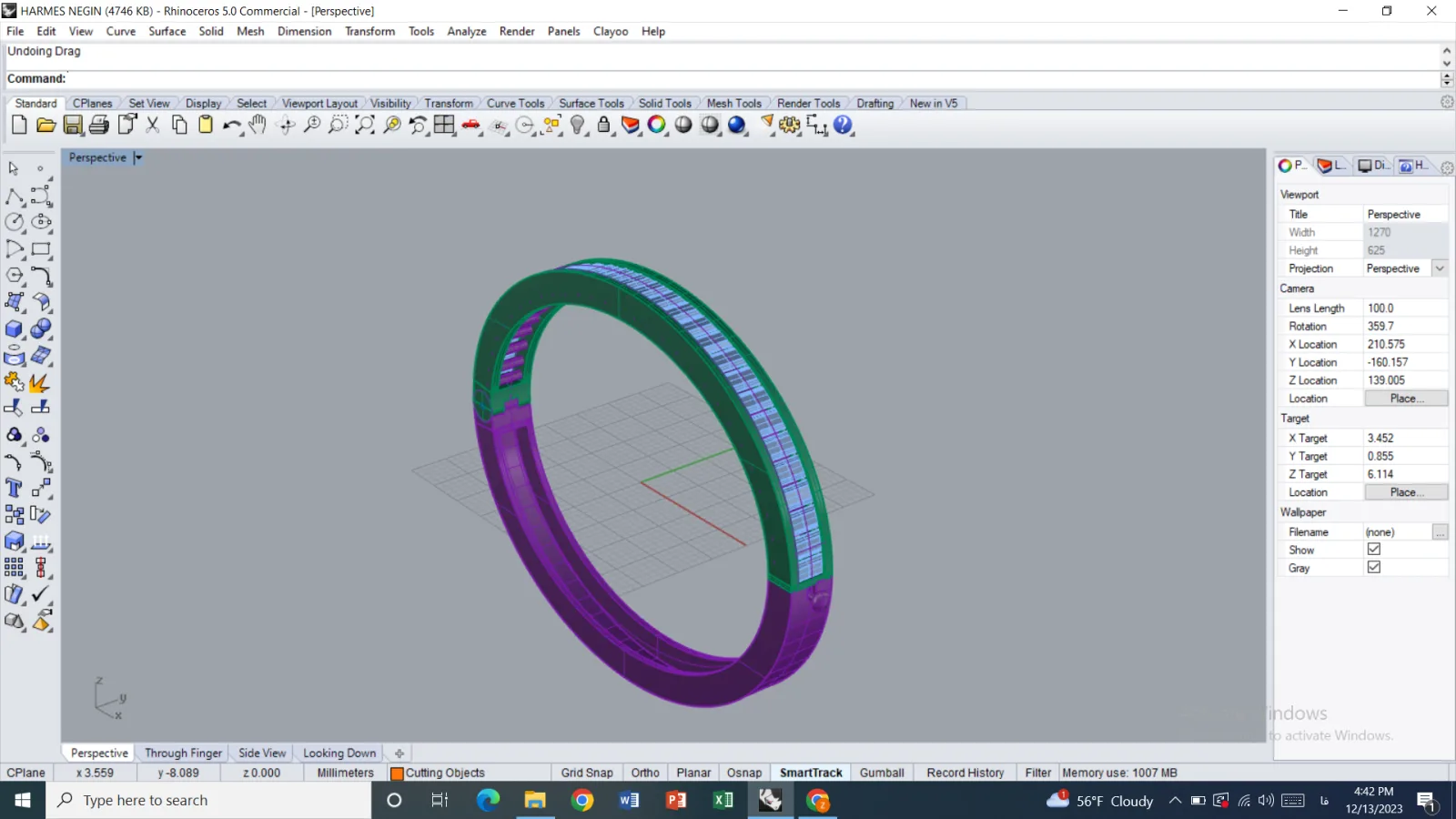 Cartier Bracelet 3D Model — image 2