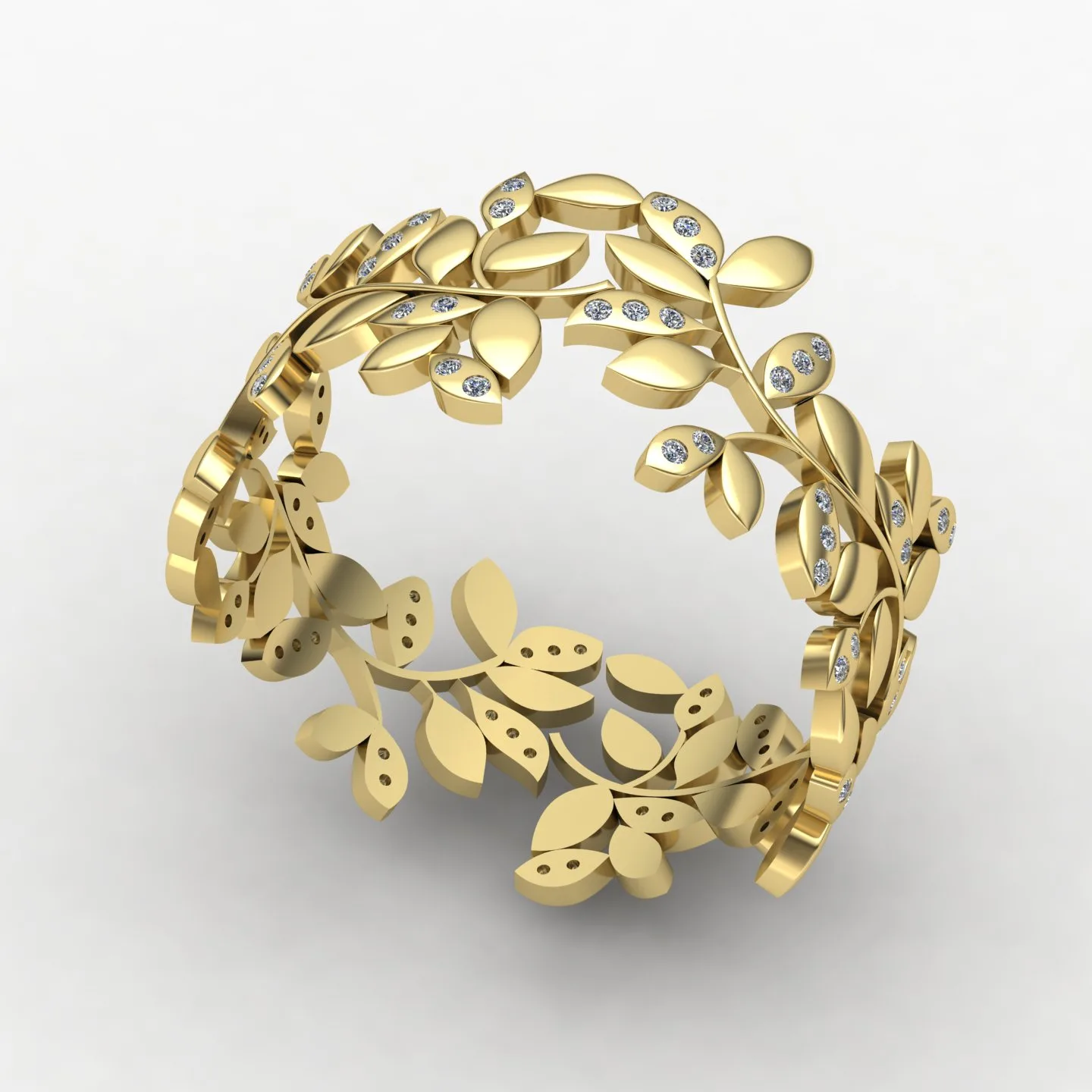 Leaf Women's Ring Code 01 02 3D Model — image 14