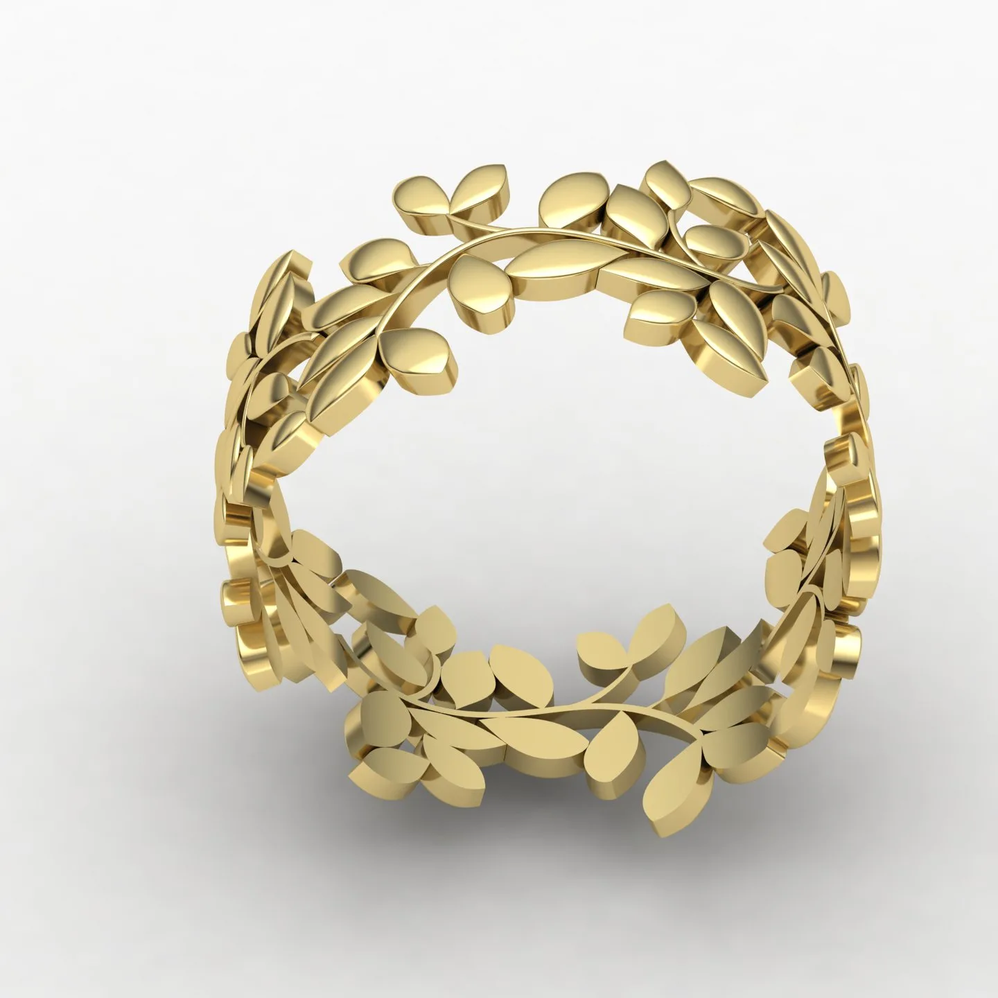 Leaf Women's Ring Code 01 02 3D Model — image 12