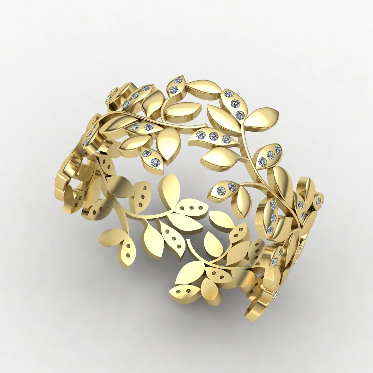Leaf Women's Ring Code 01 02 3D Model — image 15