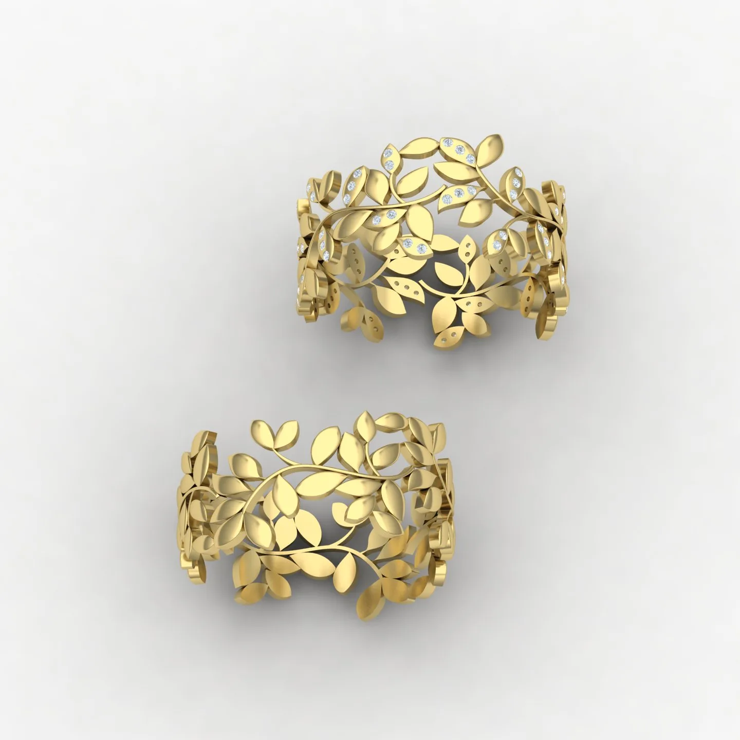 Leaf Women's Ring Code 01 02 3D Model — image 6