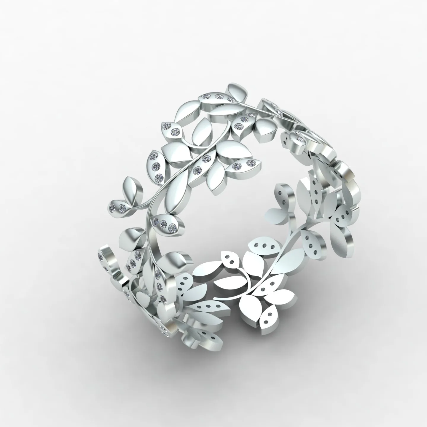 Leaf Women's Ring Code 01 02 3D Model — image 9