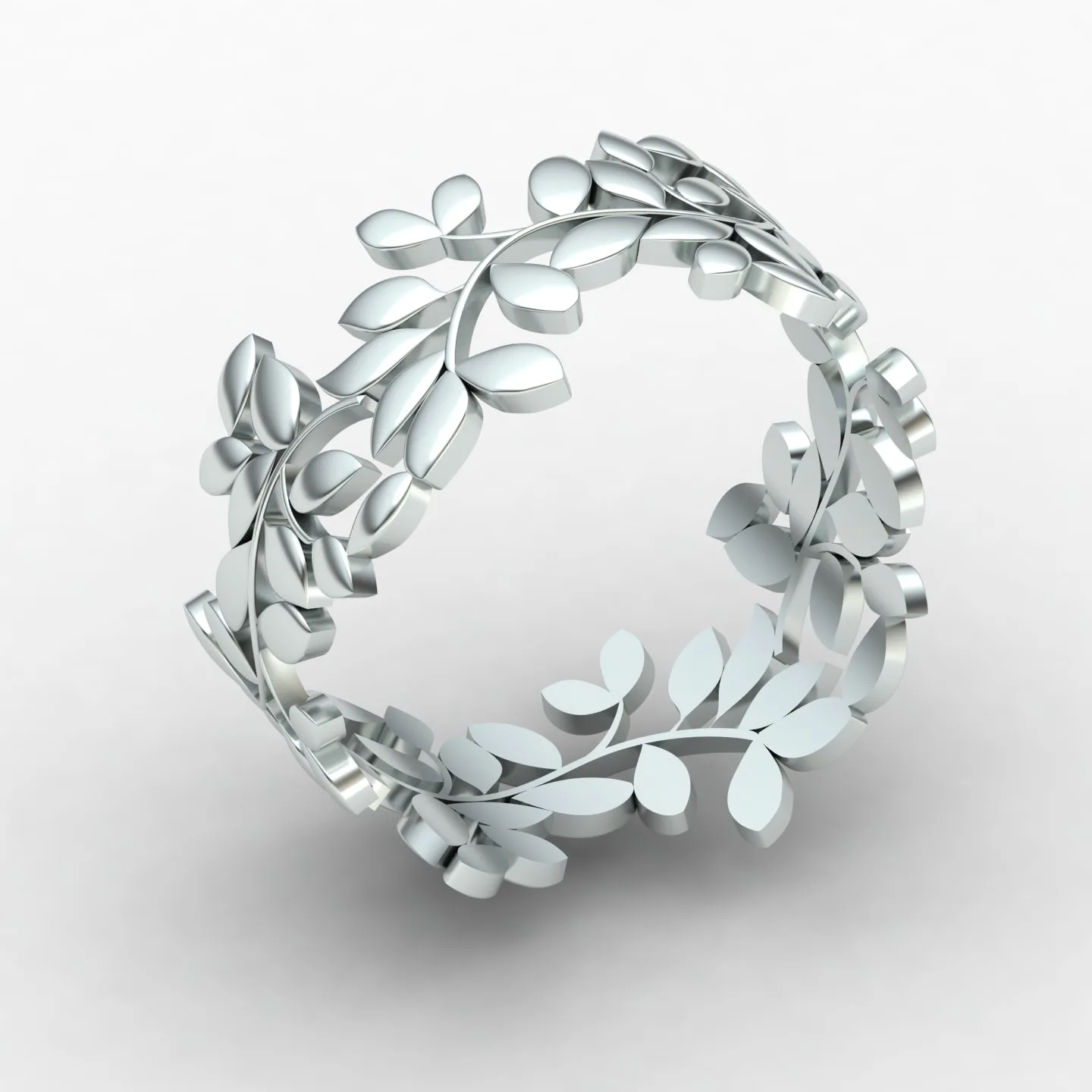Leaf Women's Ring Code 01 02 3D Model — image 10