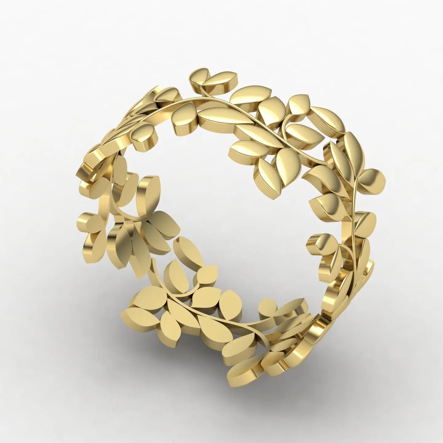 Leaf Women's Ring Code 01 02 3D Model — image 13