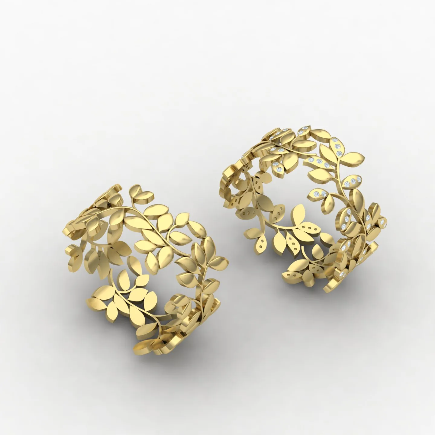 Leaf Women's Ring Code 01 02 3D Model — image 7
