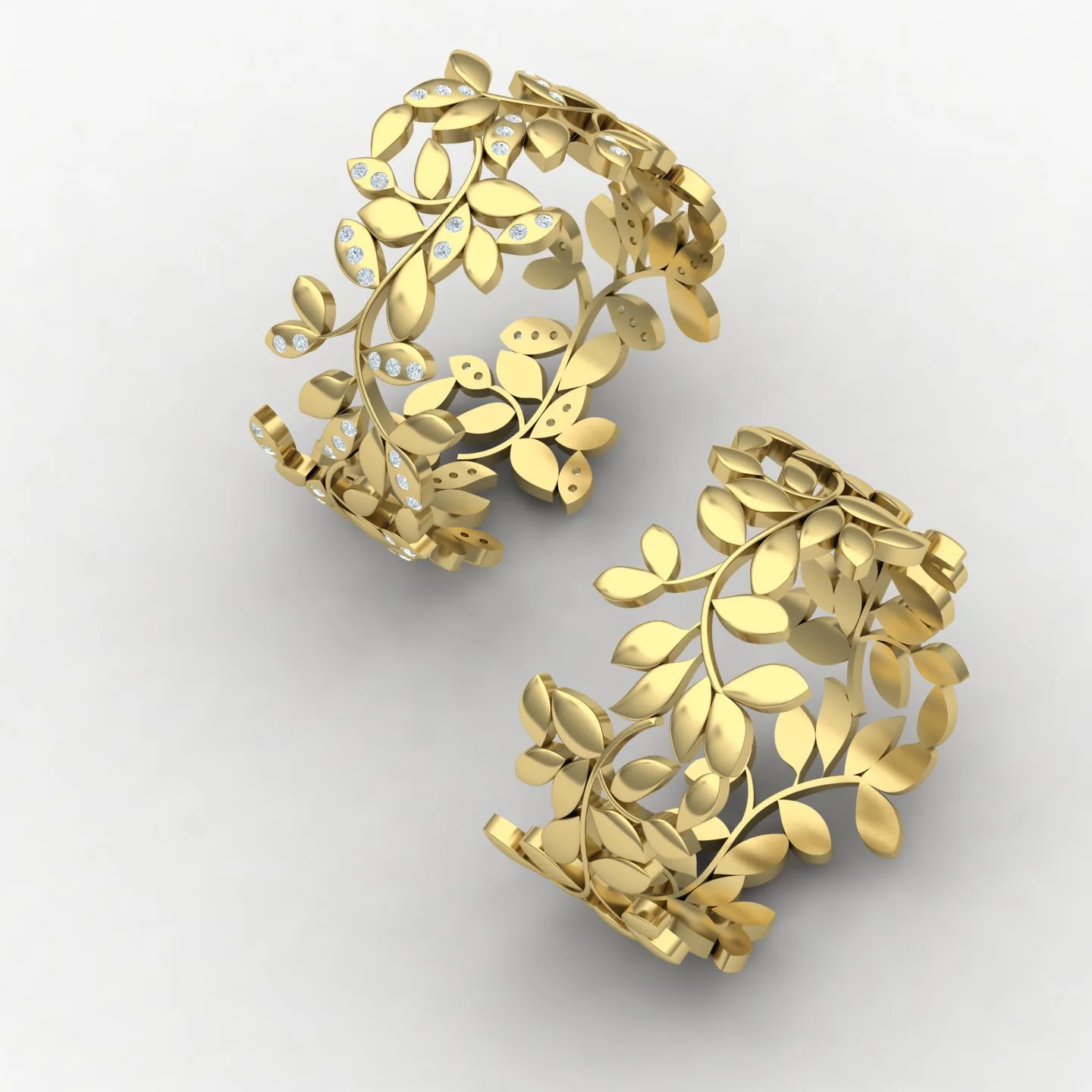 Leaf Women's Ring Code 01 02 3D Model — image 5