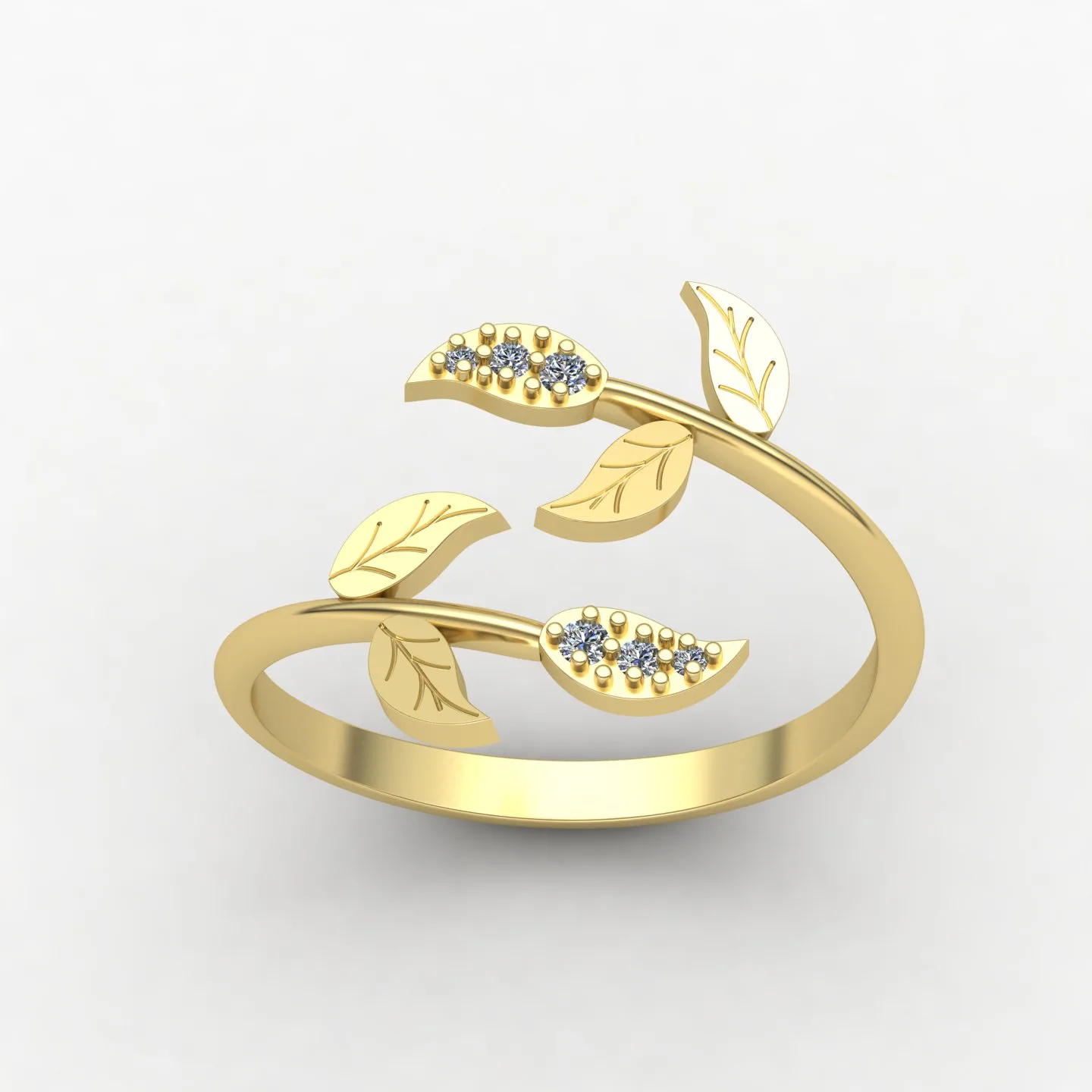 Leaf Ring Code 03 04 05 3D Model — image 12
