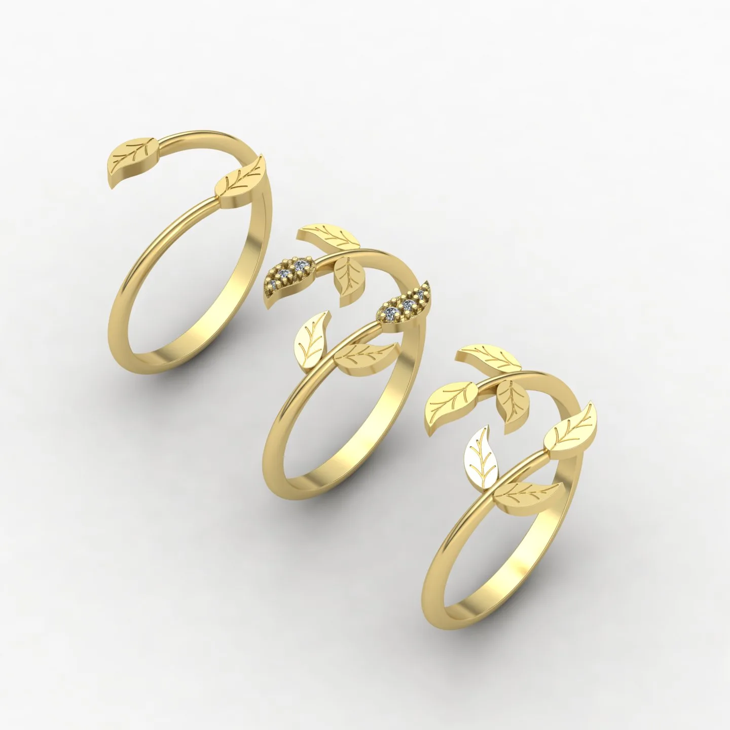 Leaf Ring Code 03 04 05 3D Model — image 2
