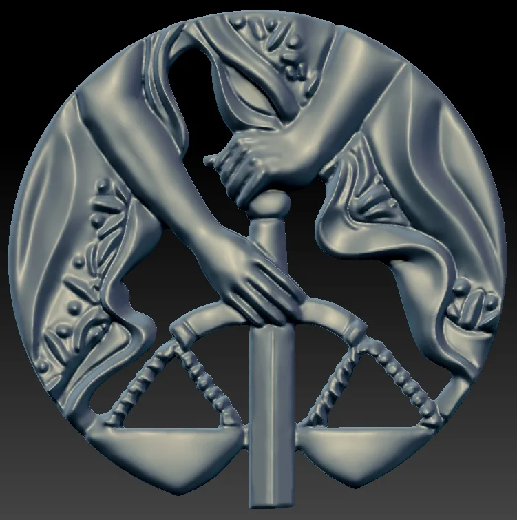 Symbol Birth Month Magrit Seal 3D Model