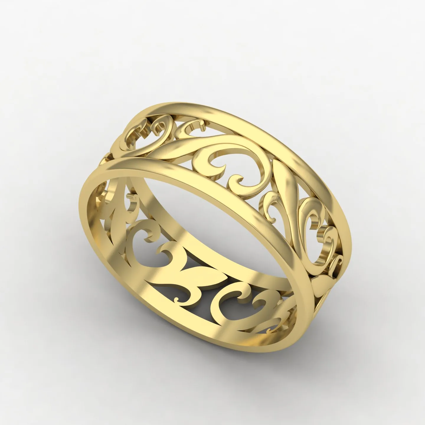 Women's Men's Wedding Band Set Code 01 3D Model — image 12