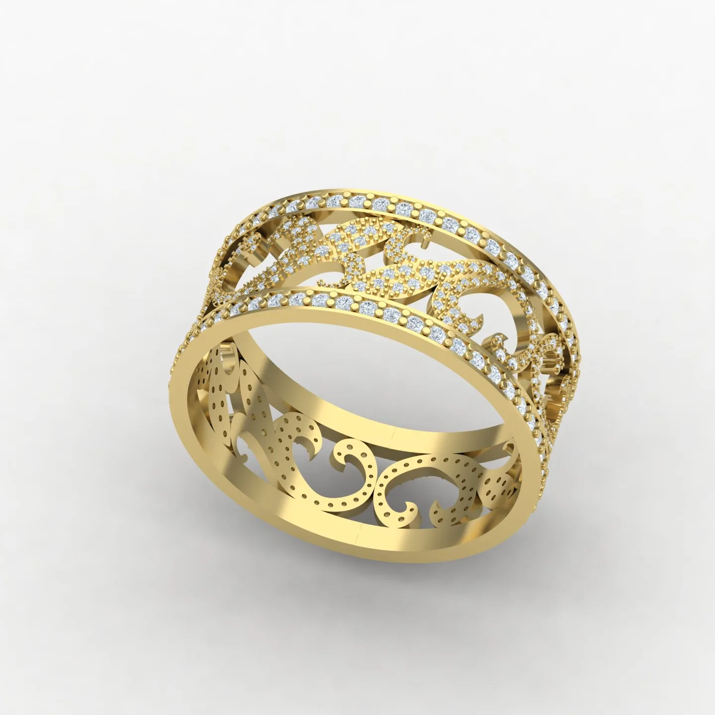 Women's Men's Wedding Band Set Code 01 3D Model — image 5
