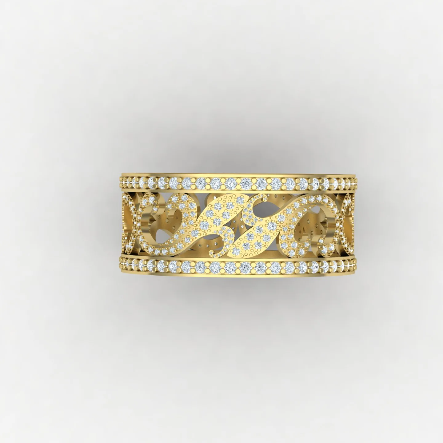 Women's Men's Wedding Band Set Code 01 3D Model — image 6